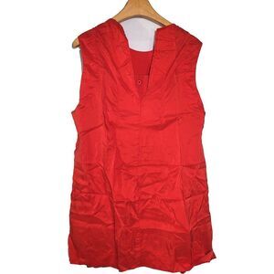 Women's 100% Silk Size M Sleeveless Top Long Shirt SCK224